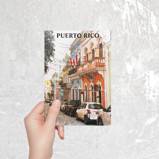 Verbluffende Puerto Rico Vintage Travel Briefkaart