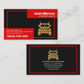 Verbluffende Red Box Border Gold Truck Trucker Visitekaartje (Voorkant / Achterkant)