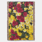 Verbluffende Red Gold Autumn Chrysanthemum Flowers Deken (Voorkant Verticaal)