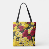 Verbluffende Red Gold Autumn Chrysanthemum Flowers Tote Bag (Achterkant)