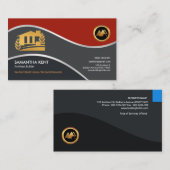 Verbluffende Red Gold Faux Resort Home Architect C Visitekaartje (Voorkant / Achterkant)