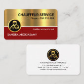 Verbluffende Red Gold Line Chauffeur Visitekaartje (Voorkant / Achterkant)