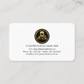 Verbluffende Red Gold Line Chauffeur Visitekaartje (Achterkant)