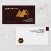 Verbluffende Red Grunge Professional Modern Archit Visitekaartje (Voorkant / Achterkant)