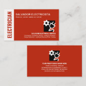 Verbluffende Red Layers elektricien Visitekaartje (Voorkant / Achterkant)