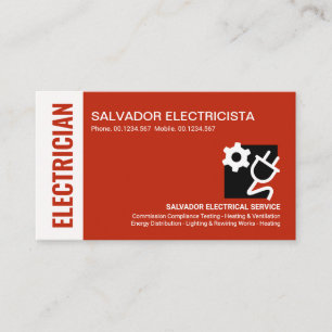 Verbluffende Red Layers elektricien Visitekaartje