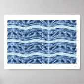 Verbluffende rimpelblauwe wateroptische illusie poster (Voorkant)