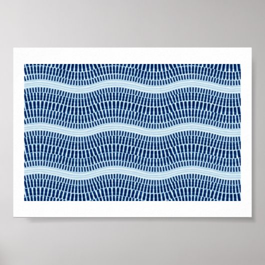 Verbluffende rimpelblauwe wateroptische illusie poster (Voorkant)