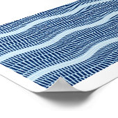 Verbluffende rimpelblauwe wateroptische illusie poster (Hoek)