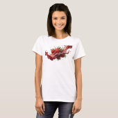 Verbluffende Rode Abstracte Aardbeien Custom Creat T-shirt (Voorkant volledig)