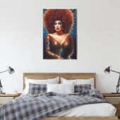 Verbluffende rode bom drag queen portret canvas afdruk (Insitu (Slaapkamer))
