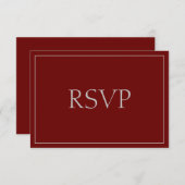 Verbluffende rode en grijze respons RSVP (Voorkant / Achterkant)