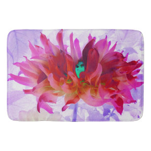 Verbluffende rode en hete roze cactus dahlia badmat