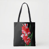 Verbluffende rode en witte Gladiolus-zwaardgelilie Tote Bag (Voorkant)