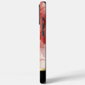 Verbluffende rode en witte marmeren patronen Case-Mate iPhone case (Achterkant / Links)