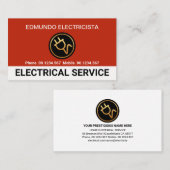 Verbluffende rode lagen elektrische service visitekaartje (Voorkant / Achterkant)