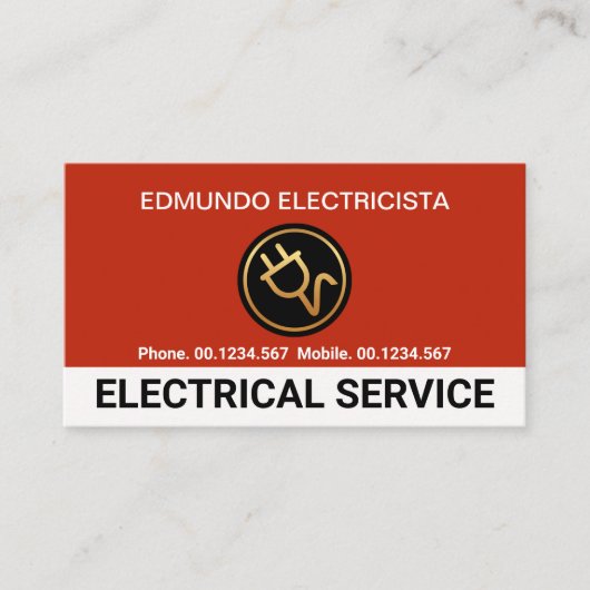 Verbluffende rode lagen elektrische service visitekaartje (Voorkant)