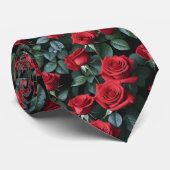Verbluffende rode rozen formele stropdas (Opgerold)