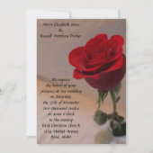 Verbluffende rode rozenweddenschap kaart (Voorkant)