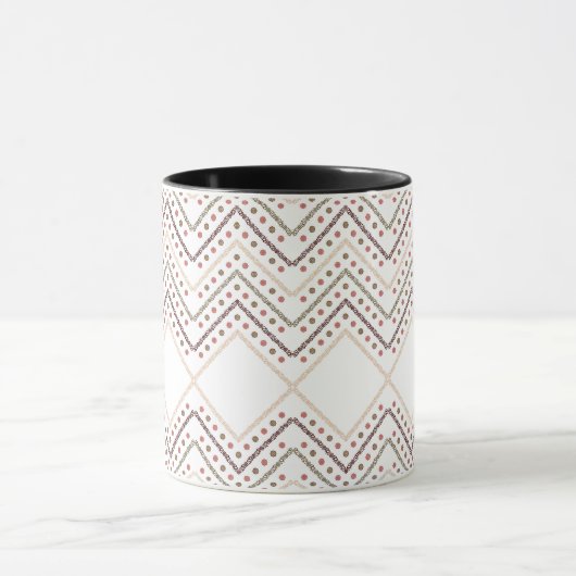 Verbluffende rode Stippen op een witte achtergrond Mok (Midden)