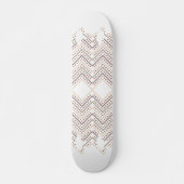 Verbluffende rode Stippen op een witte achtergrond Persoonlijk Skateboard (Voorkant)