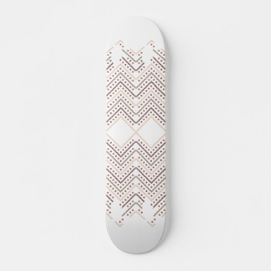 Verbluffende rode Stippen op een witte achtergrond Persoonlijk Skateboard (Voorkant)