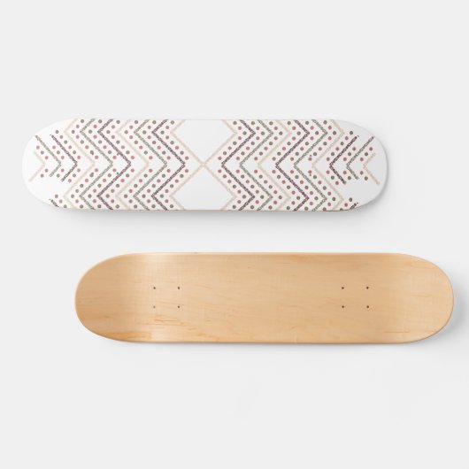 Verbluffende rode Stippen op een witte achtergrond Persoonlijk Skateboard (Horizontaal)