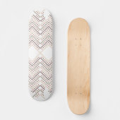 Verbluffende rode Stippen op een witte achtergrond Persoonlijk Skateboard (Voorkant)