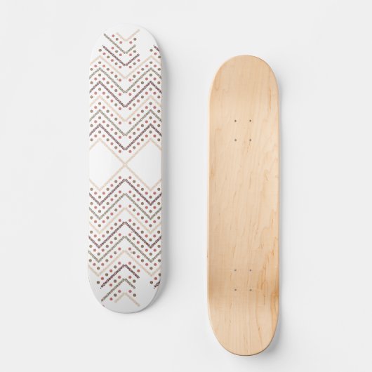 Verbluffende rode Stippen op een witte achtergrond Persoonlijk Skateboard (Voorkant)