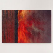 Verbluffende rode zonnereflectie Grote puzzel Legpuzzel (Horizontaal)