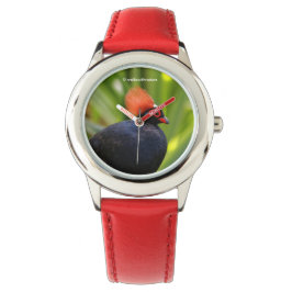 Verbluffende Rol-Roul Crested Wood Partridge Bird Horloge