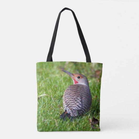 Verbluffende Rood-Shafted Northern Flicker op het Tote Bag (Achterkant)