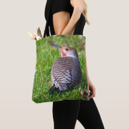 Verbluffende Rood-Shafted Northern Flicker op het Tote Bag
