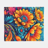 Verbluffende Roos bloemkleur Fleece Deken (Voorkant (Horizontaal))