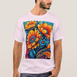 Verbluffende Roos bloemkleur T-shirt