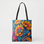 Verbluffende Roos bloemkleur Tote Bag (Voorkant)