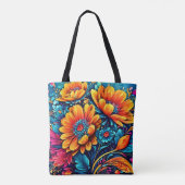 Verbluffende Roos bloemkleur Tote Bag (Achterkant)