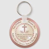 Verbluffende Roos Gold, Christelijke bruiloft voor Sleutelhanger (Voorkant)