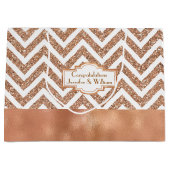 Verbluffende Roos Gold Custom Weddenschap Gift Bag Large Cadeautasje (Voorkant)