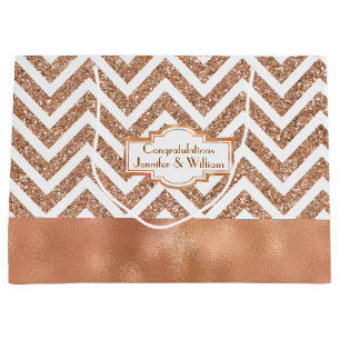 Verbluffende Roos Gold Custom Weddenschap Gift Bag Large Cadeautasje