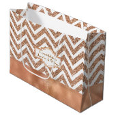 Verbluffende Roos Gold Custom Weddenschap Gift Bag Large Cadeautasje (Voorkant Gekanteld)