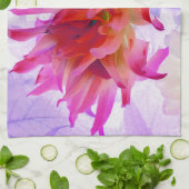 Verbluffende roze Cactus Dahlia Theedoek (Gevouwen)