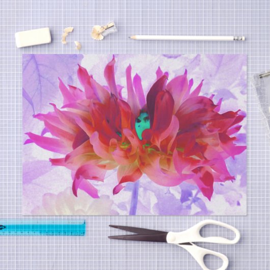 Verbluffende roze Cactus Dahlia Tissuepapier (Craft)