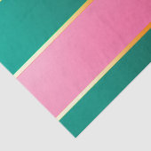 Verbluffende roze en groene moderne strepen tissuepapier (Detail)
