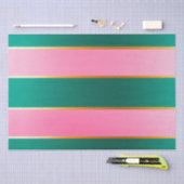 Verbluffende roze en groene moderne strepen tissuepapier (Craft)