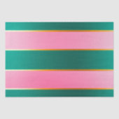 Verbluffende roze en groene moderne strepen tissuepapier (Voorkant)