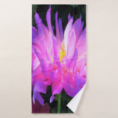 Verbluffende roze en Paarse Cactus Dahlia Badhanddoek (Badhanddoek)