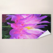 Verbluffende roze en Paarse Cactus Dahlia Badhanddoek (Badhanddoek)