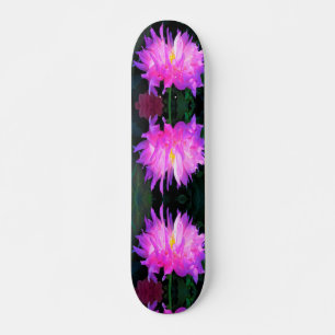 Verbluffende roze en Paarse Cactus Dahlia Persoonlijk Skateboard