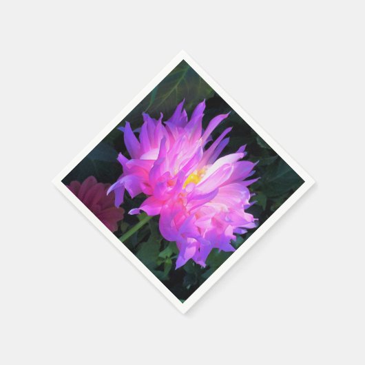 Verbluffende roze en Paarse Cactus Dahlia Servet (Hoek)